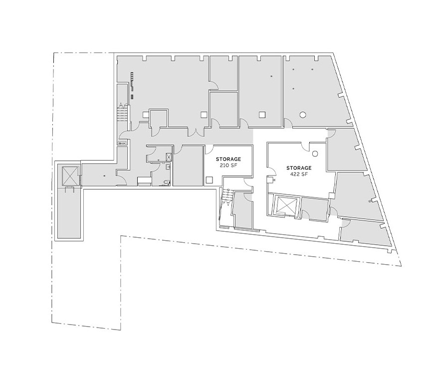 Retail Floorplan Option at 360 Bowery